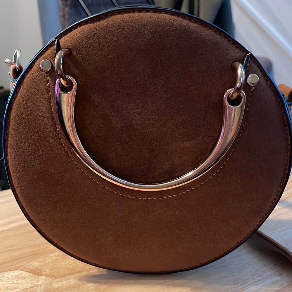 Brown Faux Suede Purse